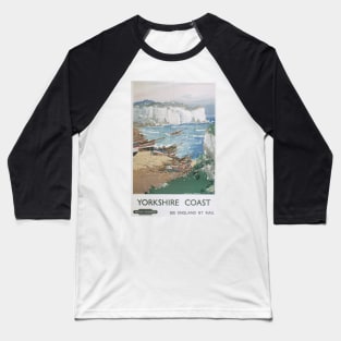 Yorkshire Coast - BR - Vintage Railway Travel Poster - 1948-1965 Baseball T-Shirt